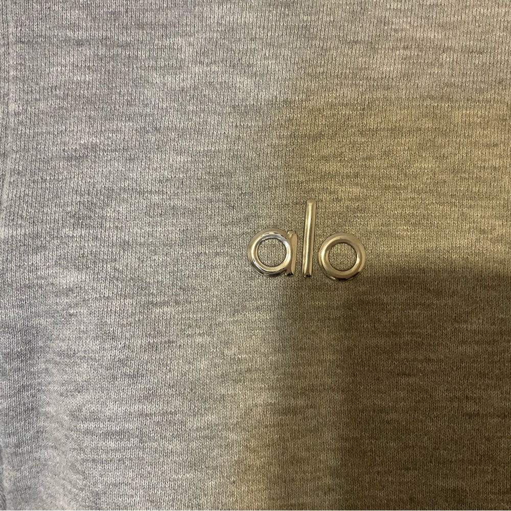 Alo Yoga Accolade 1/4 Zip Pullover Athletic Heather Grey S - Picture 8 of 13